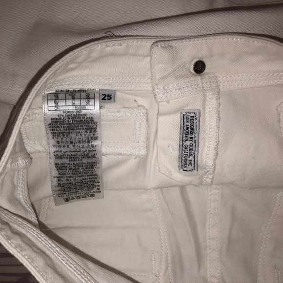 GUESS White Denim Ankle Zip Jeans Size 25 - Picture 6 of 6